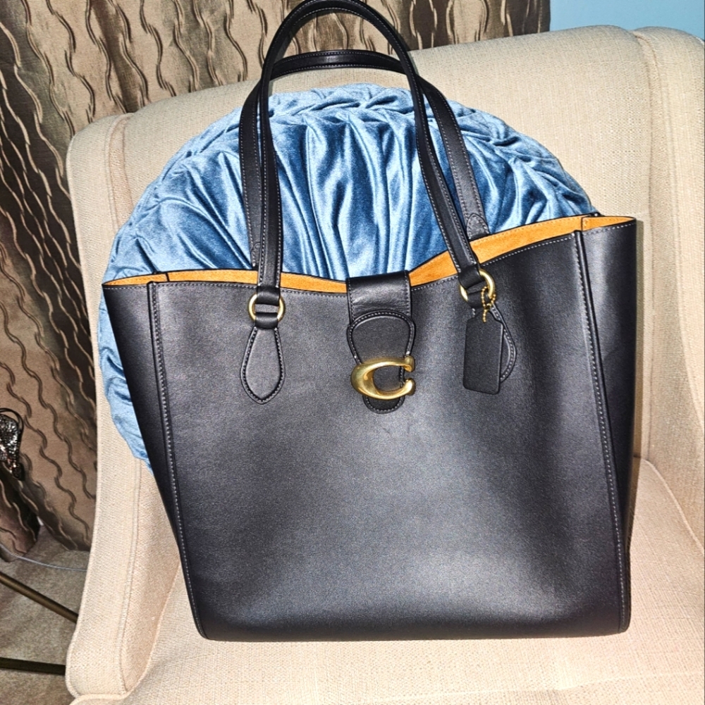 Coach Theo tote black leather restored